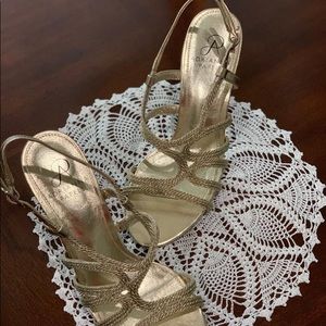 golden party shoes